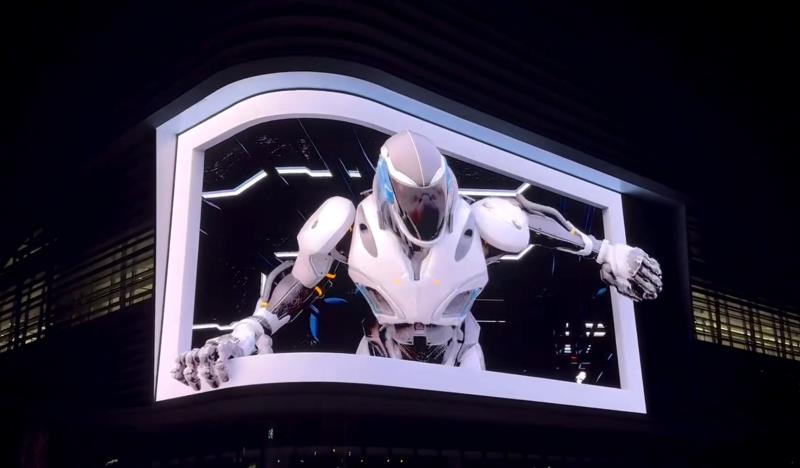 333体育超8K裸眼3D巨屏点亮裕华汽车园